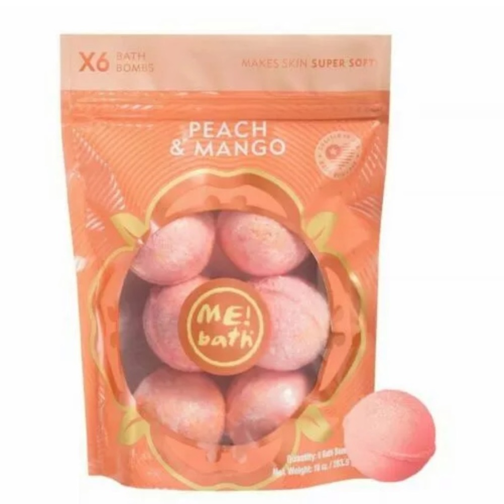 ME! Bath Peach And Mango Bath Bombs - 6ct